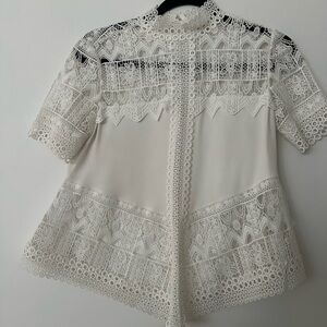 Alexis white lace blouse sz. XS